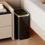 Small Bathroom Trash Can with Pop-up Lid, 2.1 Gallon, Black