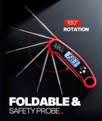 Meat Thermometer Digital, 1-2 Sec Instant Read, Food, Cooking, Grilling