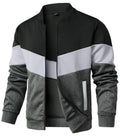 Men's Lightweight Jacket Casual Bomber Jacket Color Block Varsity Coat
