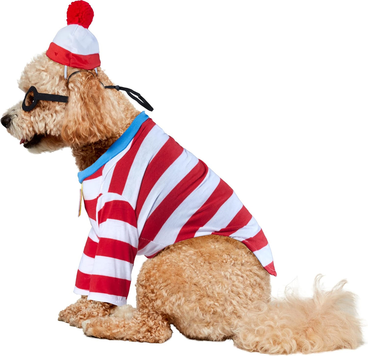 Where's Waldo: Waldo Pet Costume for For Dogs or Cats by Rubies, XL