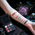 Makeup Set with Red Eyeshadow, Lipgloss, Eyeliner, Faux Eyelashes