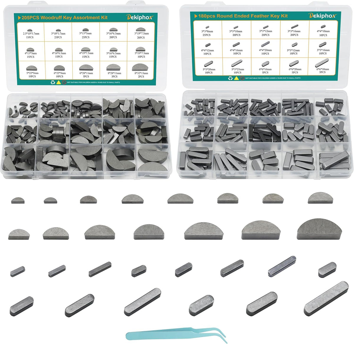 385pcs Metric Woodruff Key Assortment Kit Popular Sizes