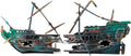Shipwreck Aquarium Decoration Ornament with Moving Masts, Lifeboat, and Bubble Action