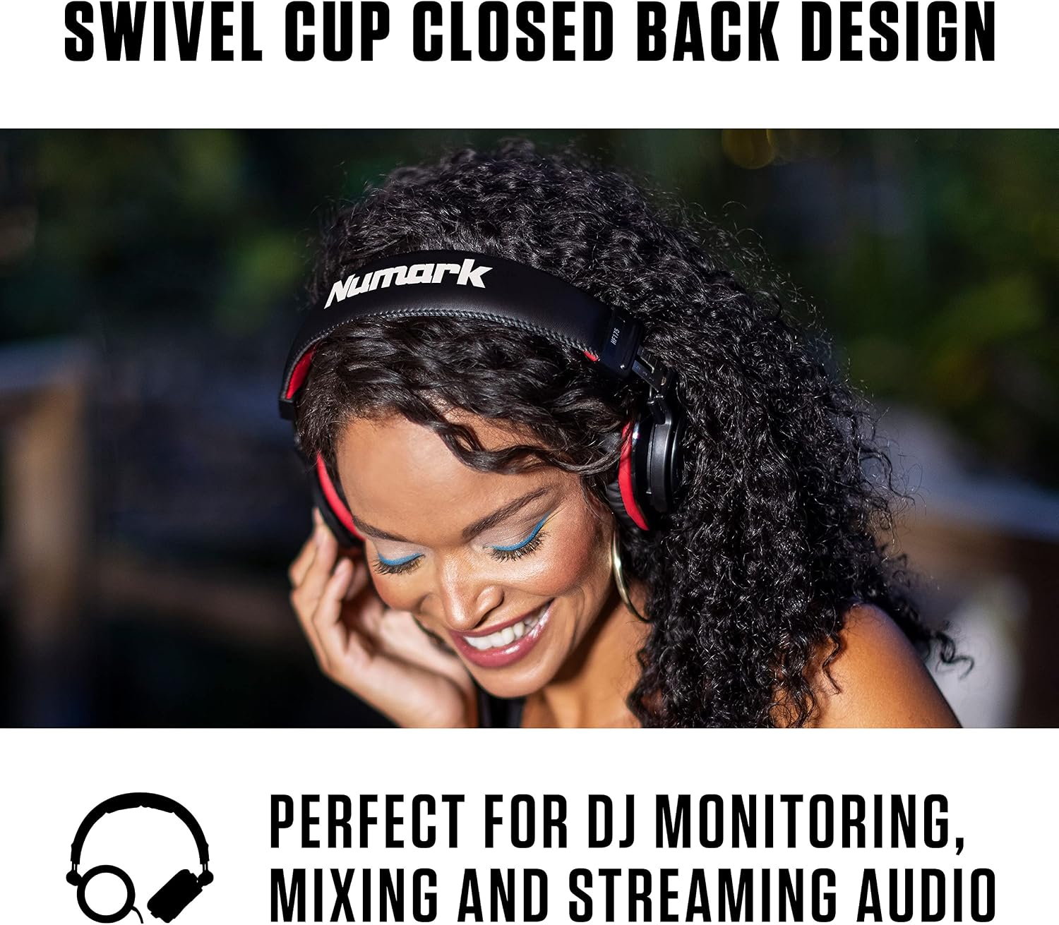 HF175 Closed-Back DJ Headphones | 40mm Drivers, Flexible Headband, Swivel Cups, Closed-Back Design, 3m Cable