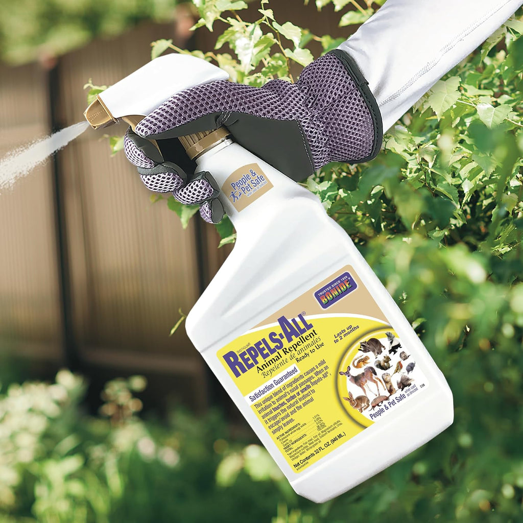 Repels-All Animal Repellent, 32 oz Ready-to-Use Spray, Outdoor Garden Deer & Rabbit Repellent, People & Pet Safe
