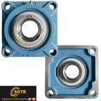 (1 Pack) SGTR Heavy Duty UCF212-38 Square Flange 2-3/8 inch Bore Bearing, Self-Aligning, Industrial Grade, Chrome Steel and Solid Cast Iron Units