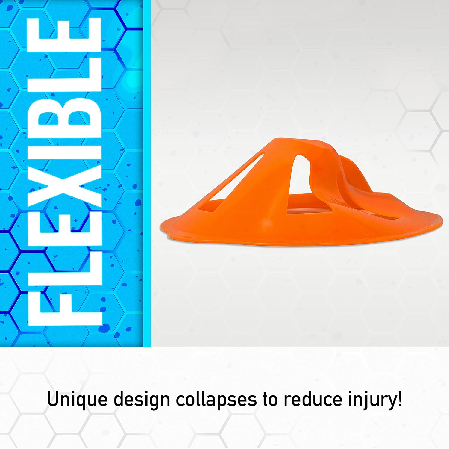 Franklin Orange Marker Discs - 4 Pack | Collapsible Safety Design, Stackable Storage, Multi-Sport Marker Drills
