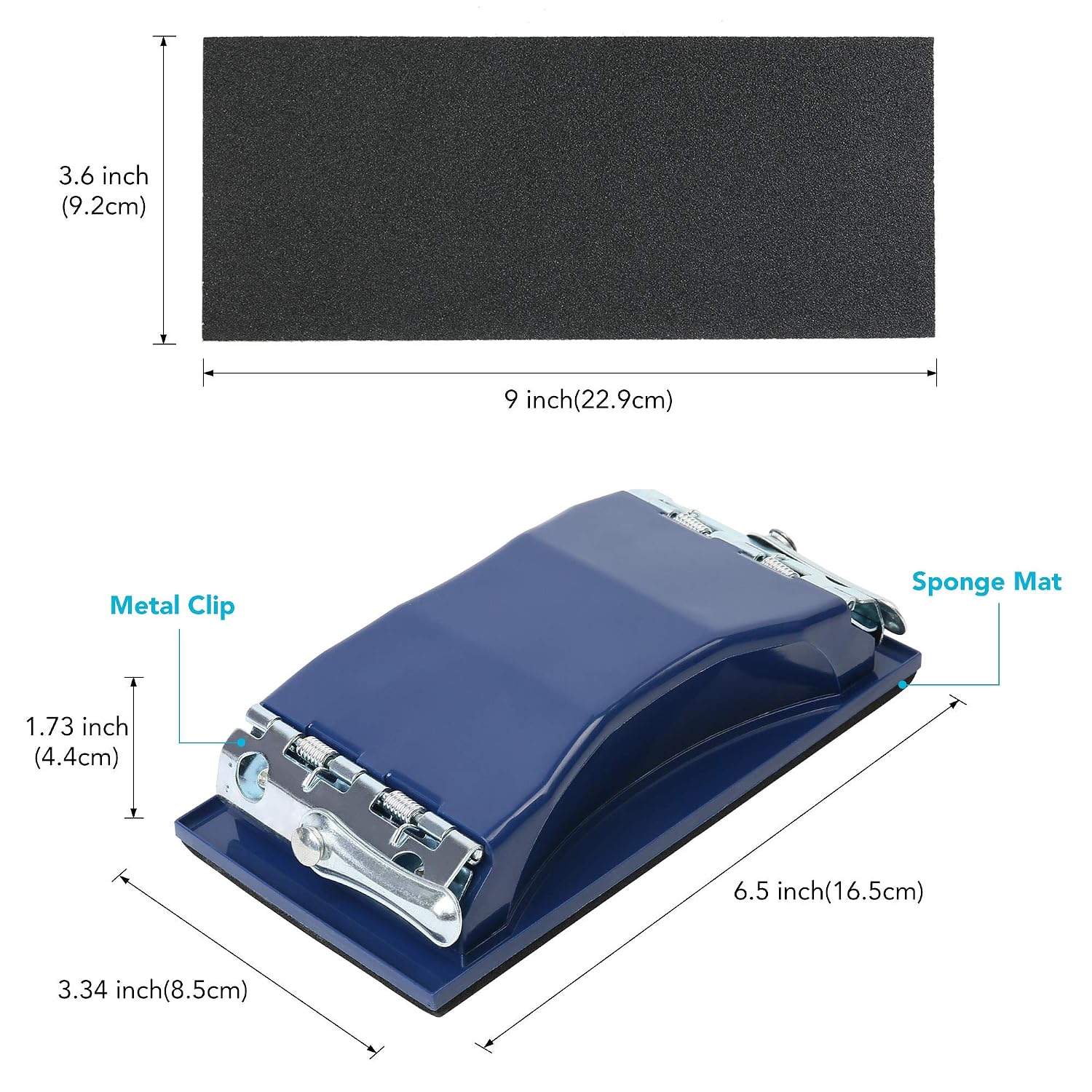 Sandpaper 60 to 5000 Grit, 108PCS, 9 x 3.6” Dry Wet Sand Paper with Sanding Block, Silicon Carbide Sanding Sheet