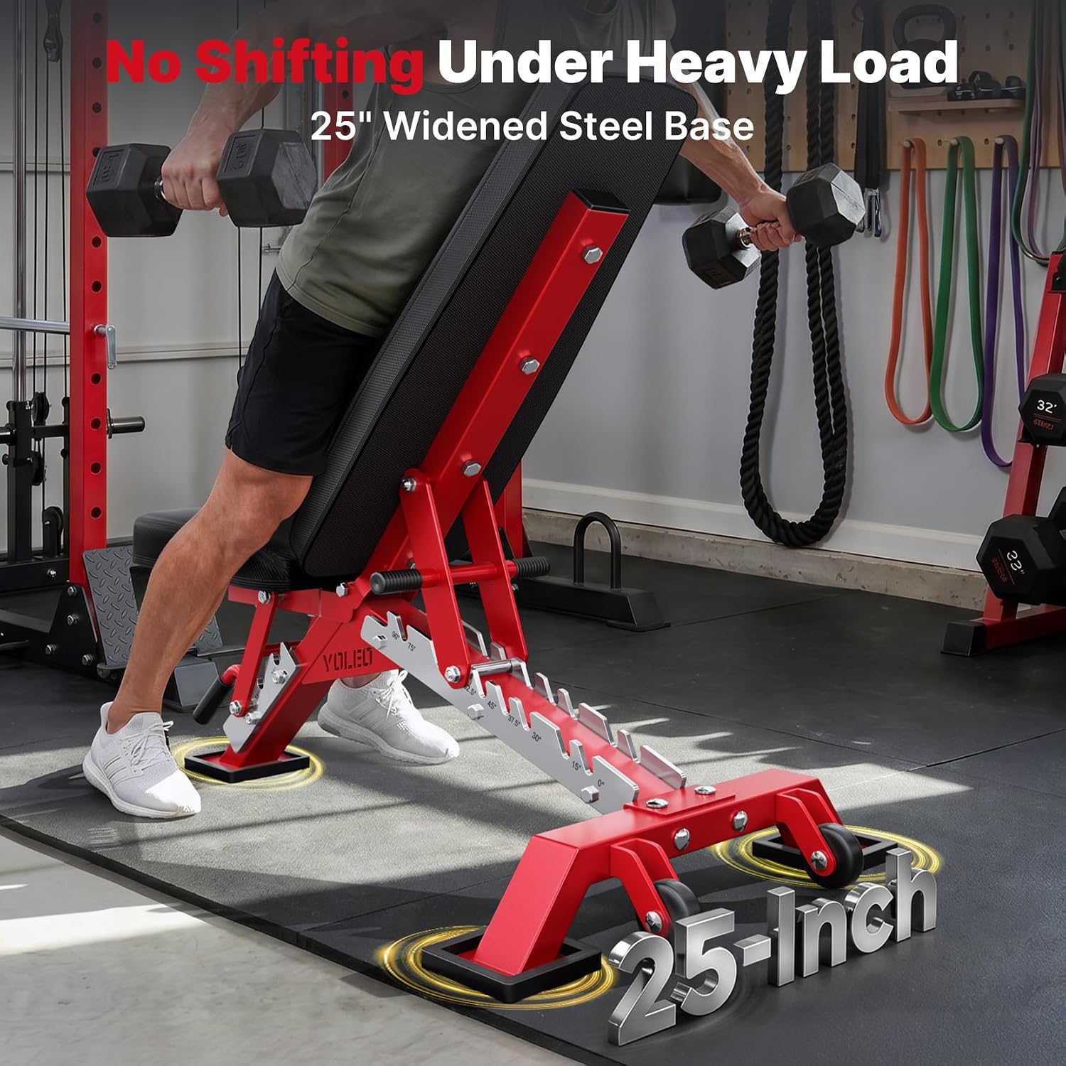 Commercial Adjustable Weight Bench 2315LB ASTM Certified – 80% Pre-Assembled Heavy Duty Workout Bench for Home Gym