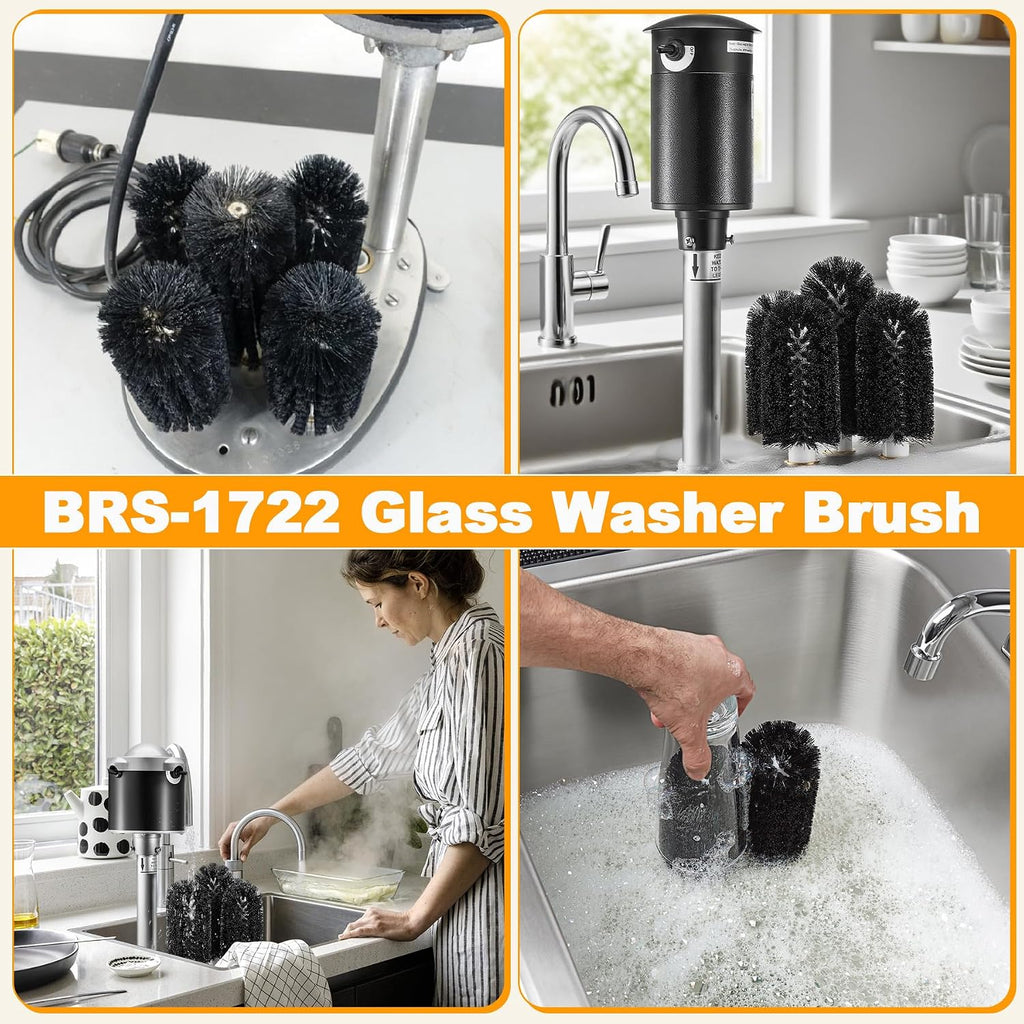 BRS-1722 Glass Washer Brush Part Kit Compatible with Bar Maid Glass Washer