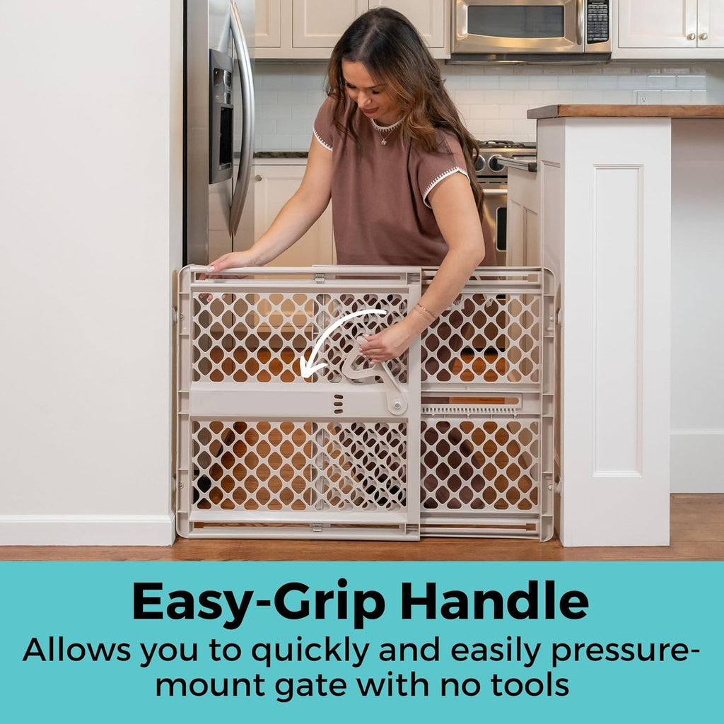 Supergate Ergo Baby Gate: Plastic Baby Gate for Stairs & Doorways - Adjustable Indoor Safety Gate - Made in USA - 26
