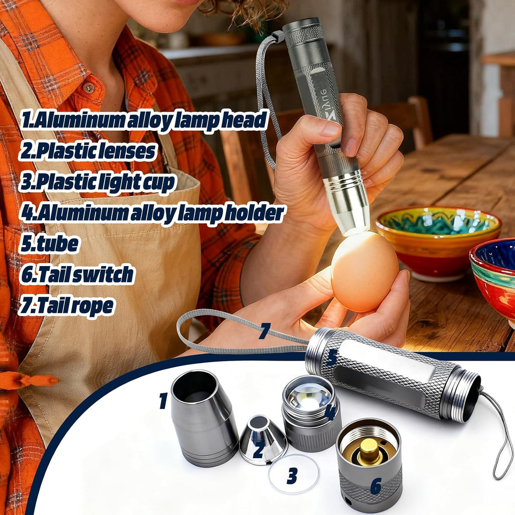 Egg Candler Light Rechargeable USB Eggs Candling Tester