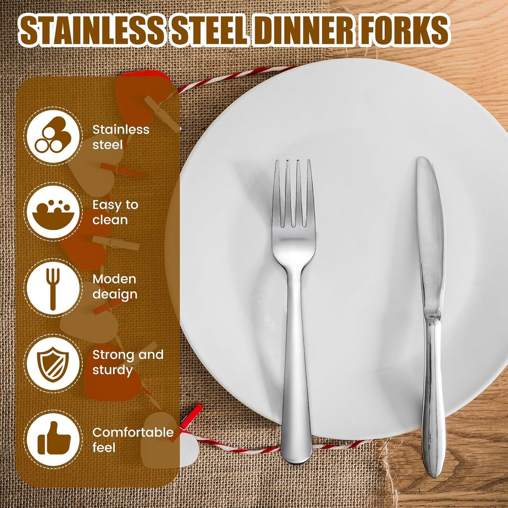 300 Pcs Stainless Steel Dinner Forks Set 8 Inch Bulk Metal Forks