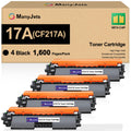 17A CF217A Black Toner Cartridge 4- Pack Compatible for HP 17A