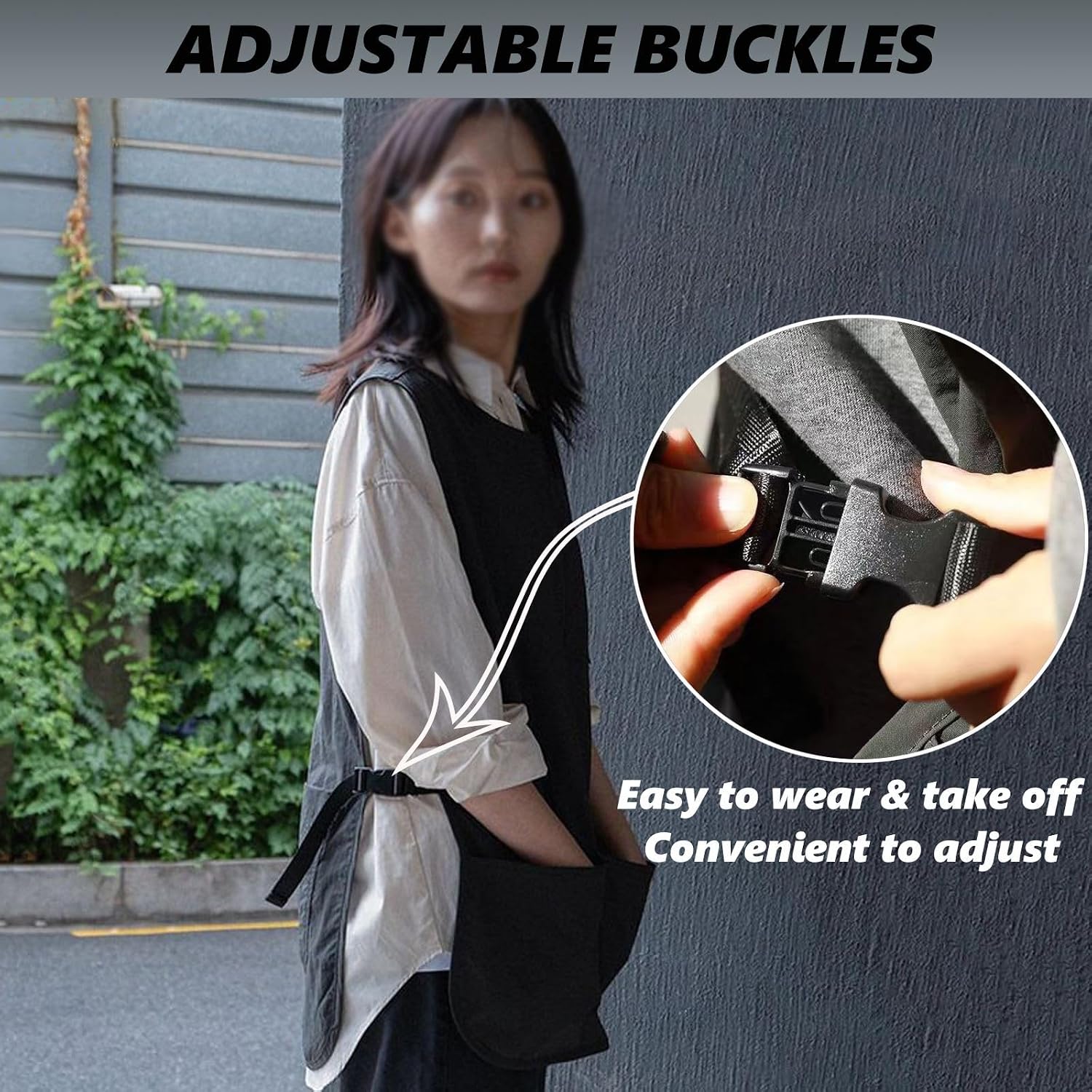 Barber Smock Waterproof Hair Stylist Apron with 4 Pockets Hairdresser Apron Barber Vest Barber Jackets for Women Men