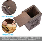 Small Keepsake Sharing Urn for Ashes-Wooden Mini Urn 20 Cubic Inches