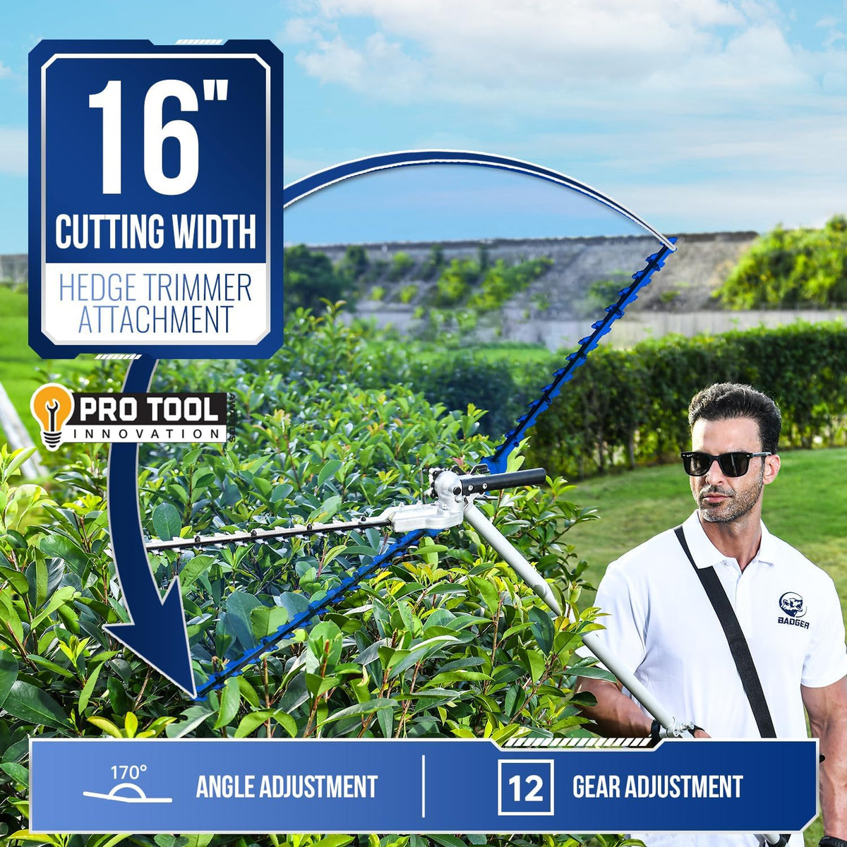 Upgraded 40V Cordless String Trimmer & Edger, 4-in-1 Multi-Tool Kit with Hedge Trimmer, Brush Cutter & Pole Saw
