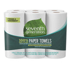100% Recycled Paper Towels, 2 Ply, 140 Sheets, 6 Rolls