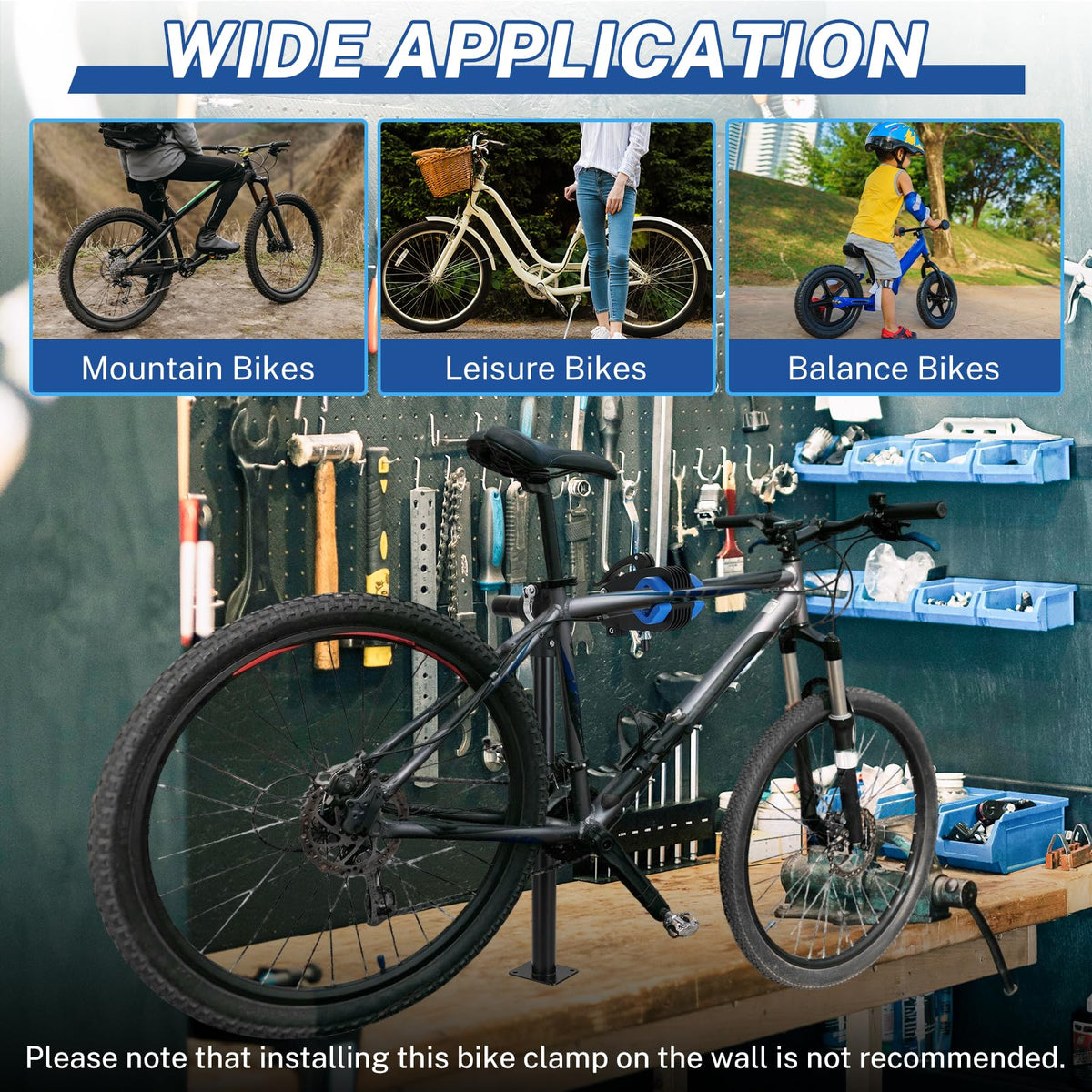 Height Adjustable Bike Repair Stand Bench Mount