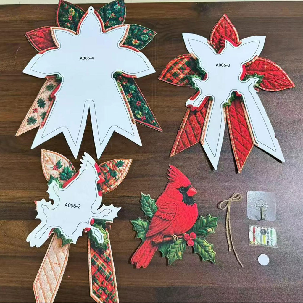 DIY Christmas Door Hanger Sewing Kit, Patchwork Hanging Decor
