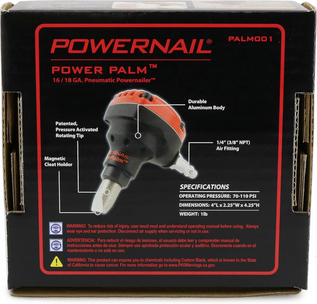 PALM001 PowerPalm 16/18 Gauge Flooring Cleat Nailer