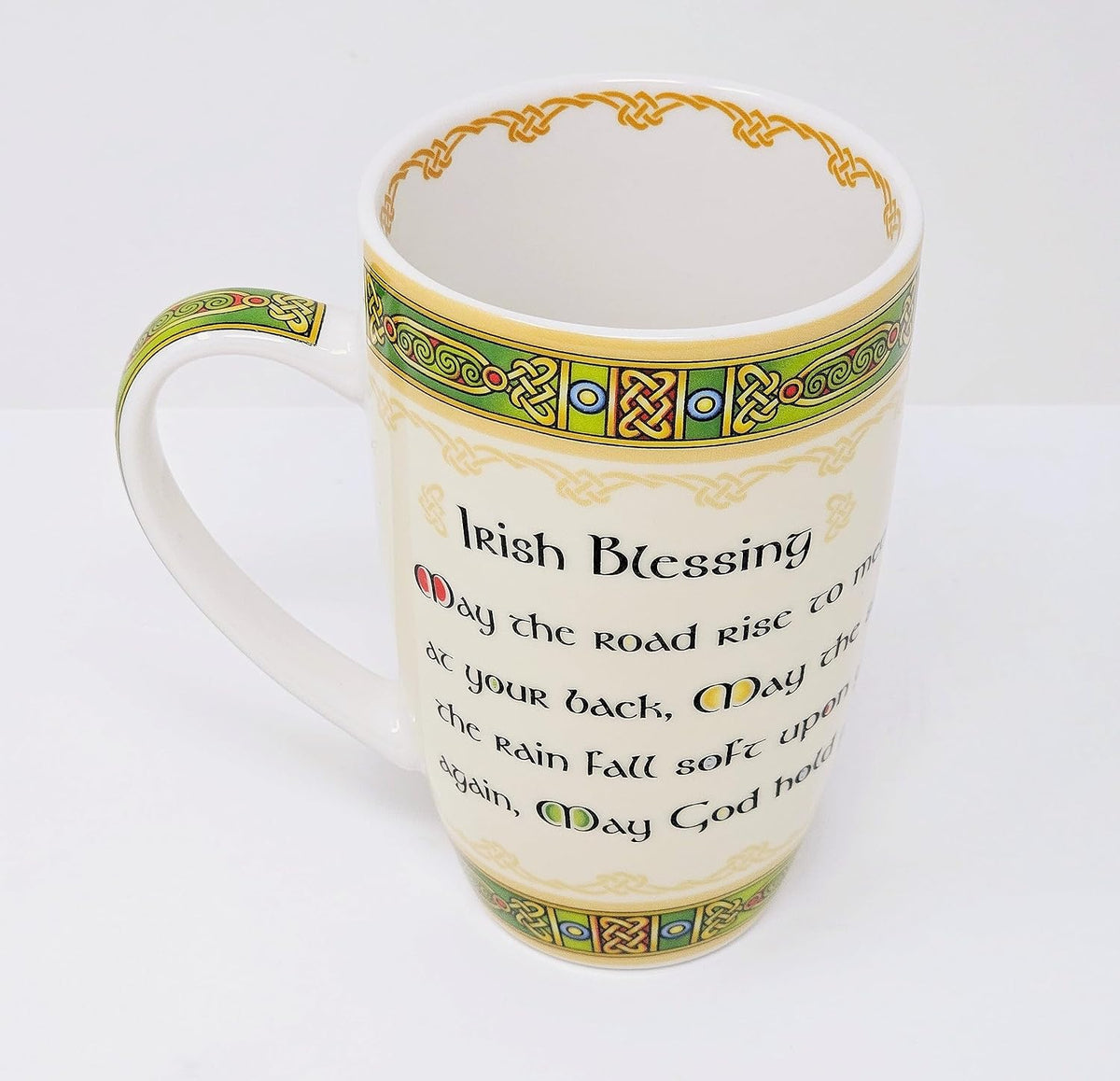 Ceramic Irish Blessing Mug Green Elements Coffee Tea Cup Drinks Kitchenware Design Present Housewarming Gift May the