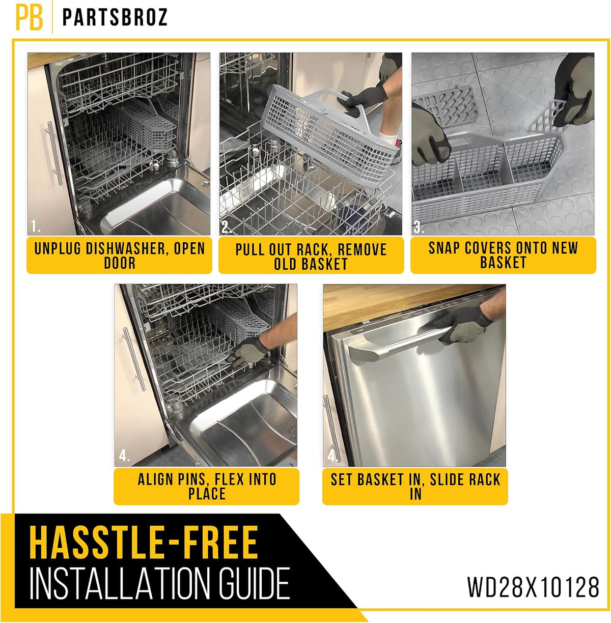 Dishwasher Utensil Basket for General Electric GE PDW9280N00SS