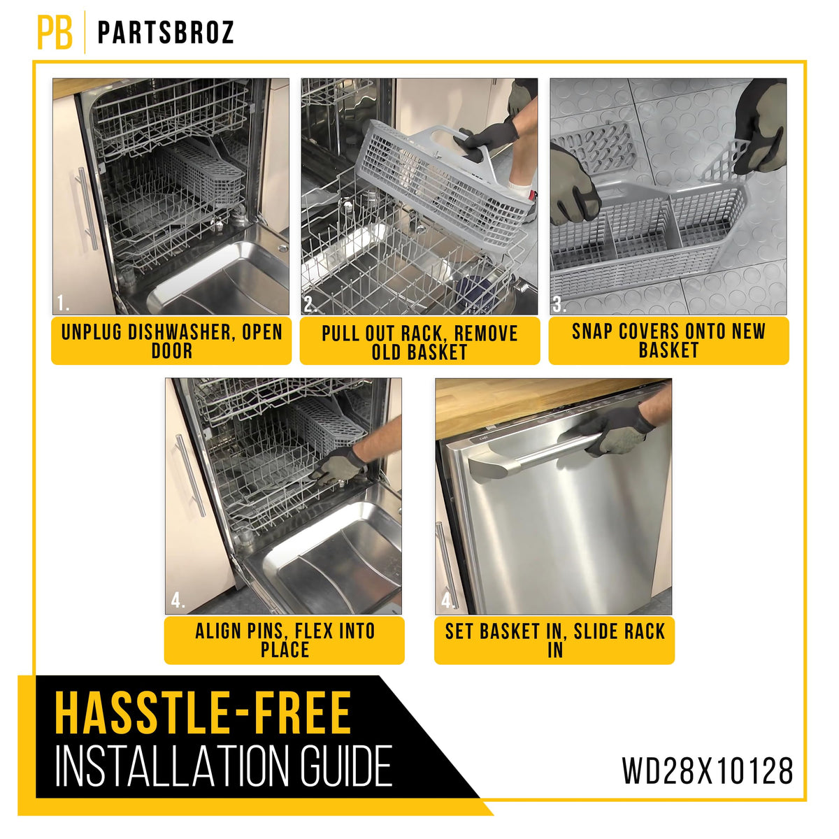 Dishwasher Utensil Basket for General Electric GE PDW8600N00BB