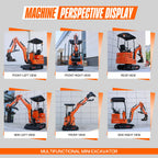 3100lbs Compact Mini Excavator with B&S Gas Engine & Side Swing