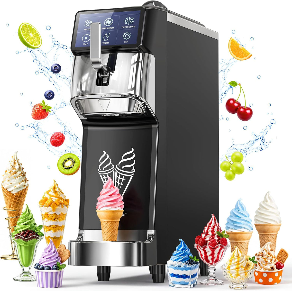 Commercial Soft Serve Ice Cream Maker Machine
