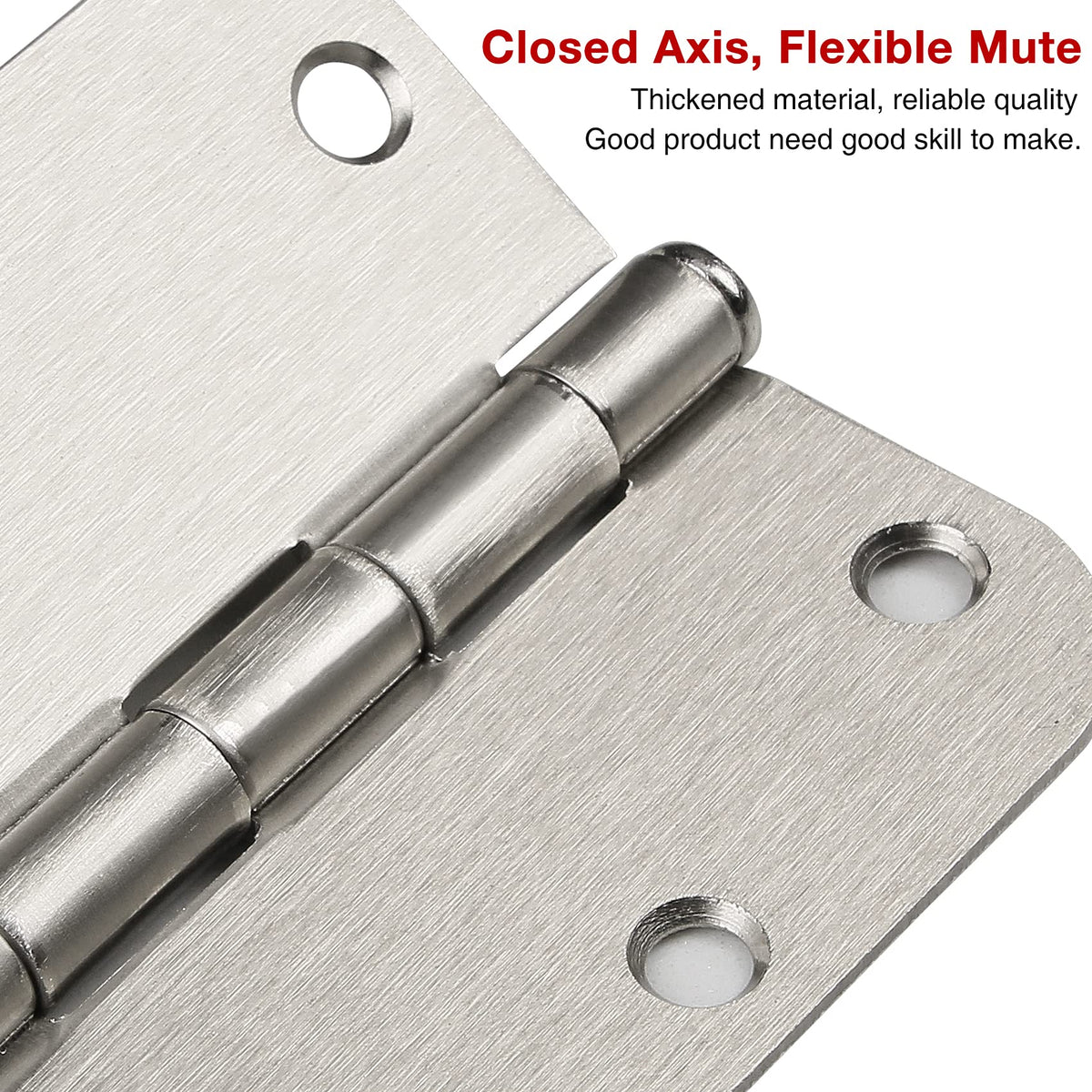 24 Pack Rounded Door Hinges Brushed Nickel 3.5 Inch with 5/8" Radius