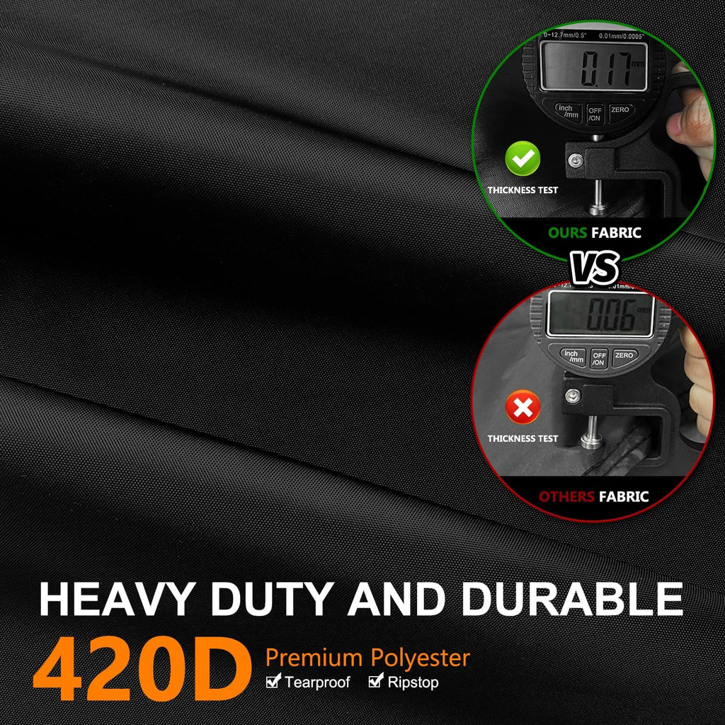 Motorcycle Cover Waterproof Outdoor,116" Durable 420D Oxford Cloth