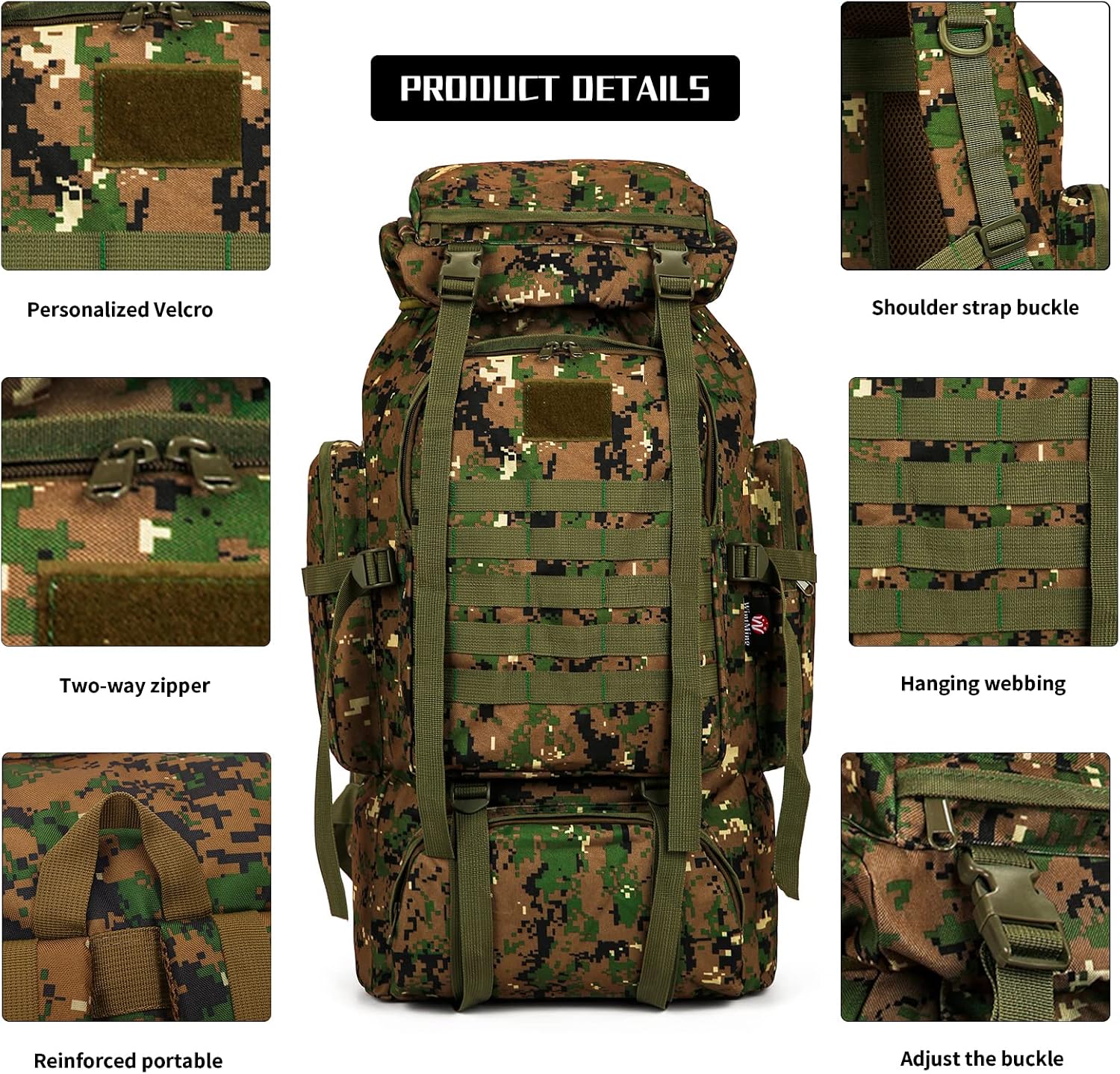 Hiking Backpack for Men 70L/100L Camping Backpack Military Rucksack Molle 3 Days Assault Pack for Climbing | Camping