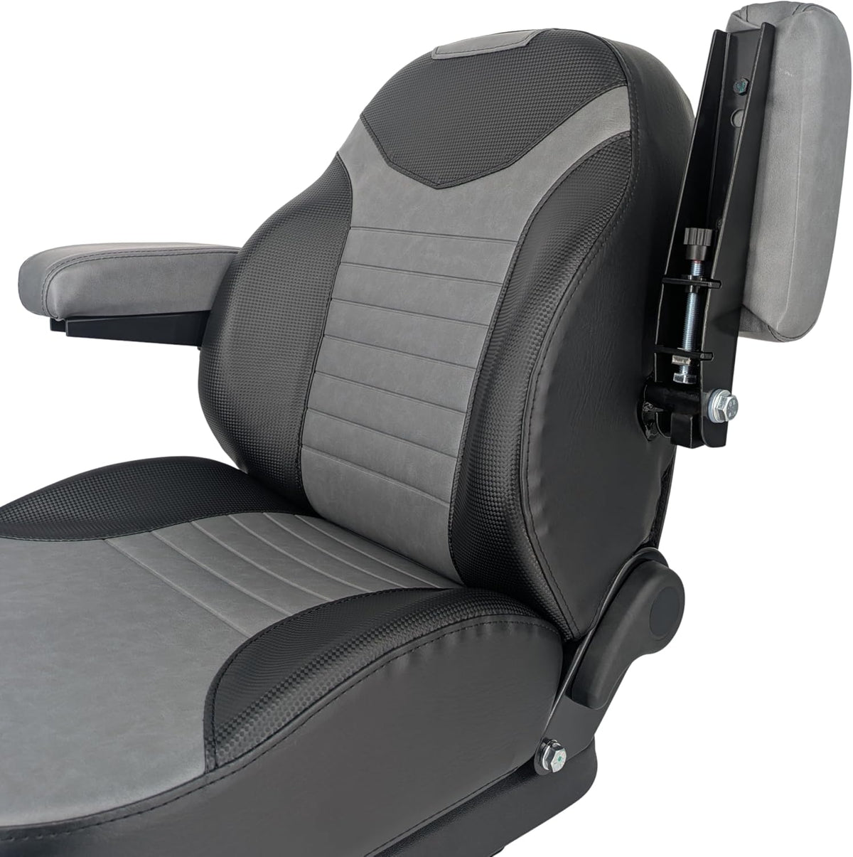 Comfort Elite HIGH-BACK Suspension Seat – 1 YEAR WARRANTY – Adjustable Suspension, Backrest, & Armrests For Scag