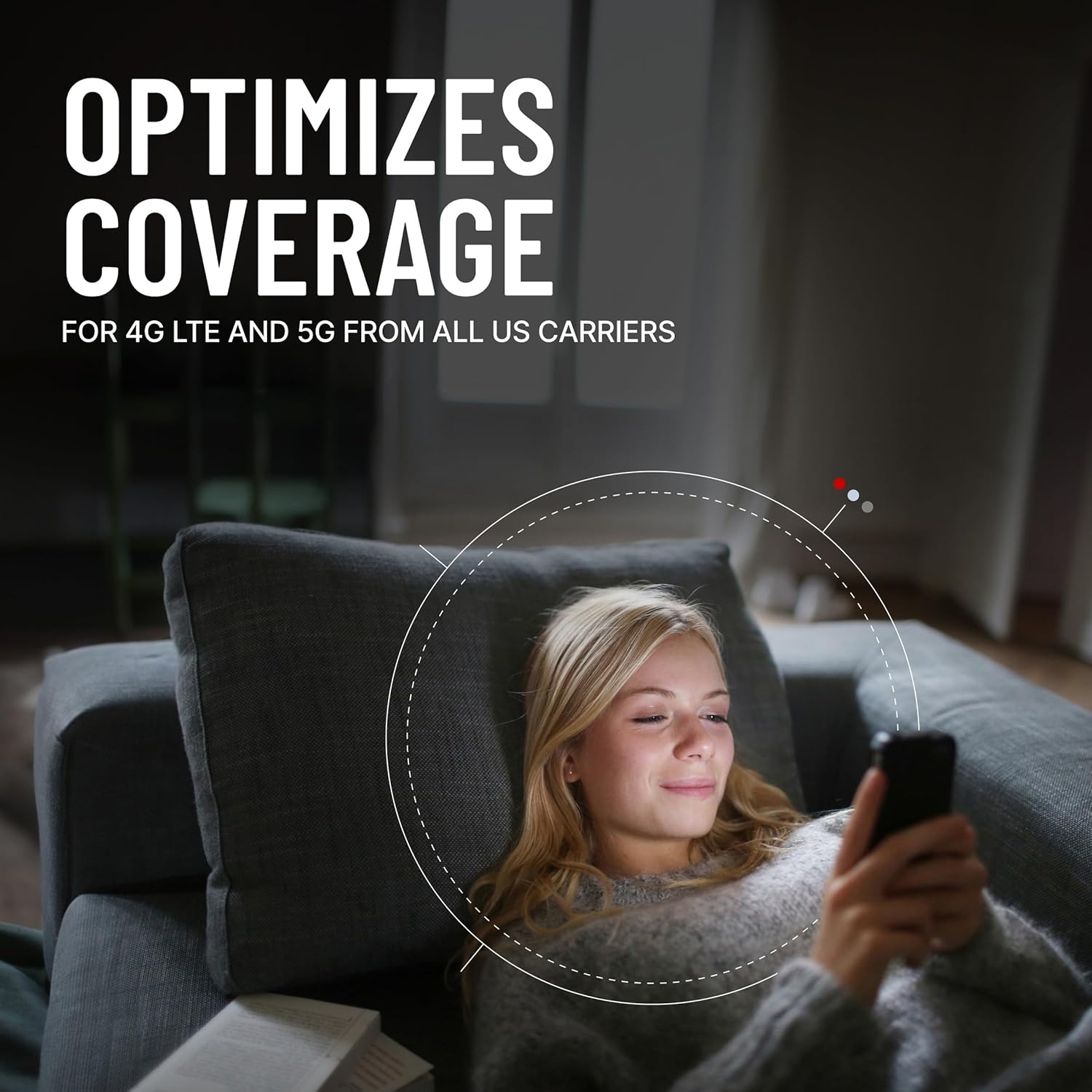 Home Studio Omni - Cell Phone Signal Booster | Boosts 4G LTE & 5G for all U.S. & Canadian Networks - Verizon, AT&T