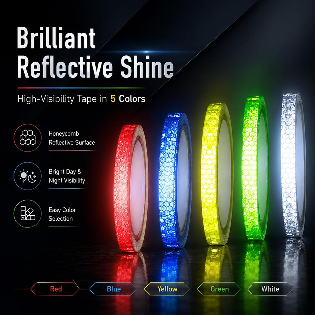 Reflective Tapes 5 Colors Night Safety Waterproof Warning Stickers
