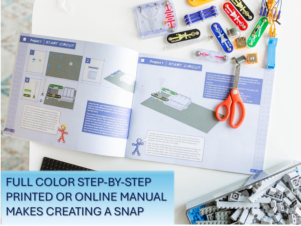 BRIC: Structures | Brick & Electronics Exploration Kit | Over 20 Stem & Brick Projects | Full Color Project Manual |