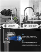 Touchless Kitchen Faucet with Pull Down Sprayer, Brushed Nickel