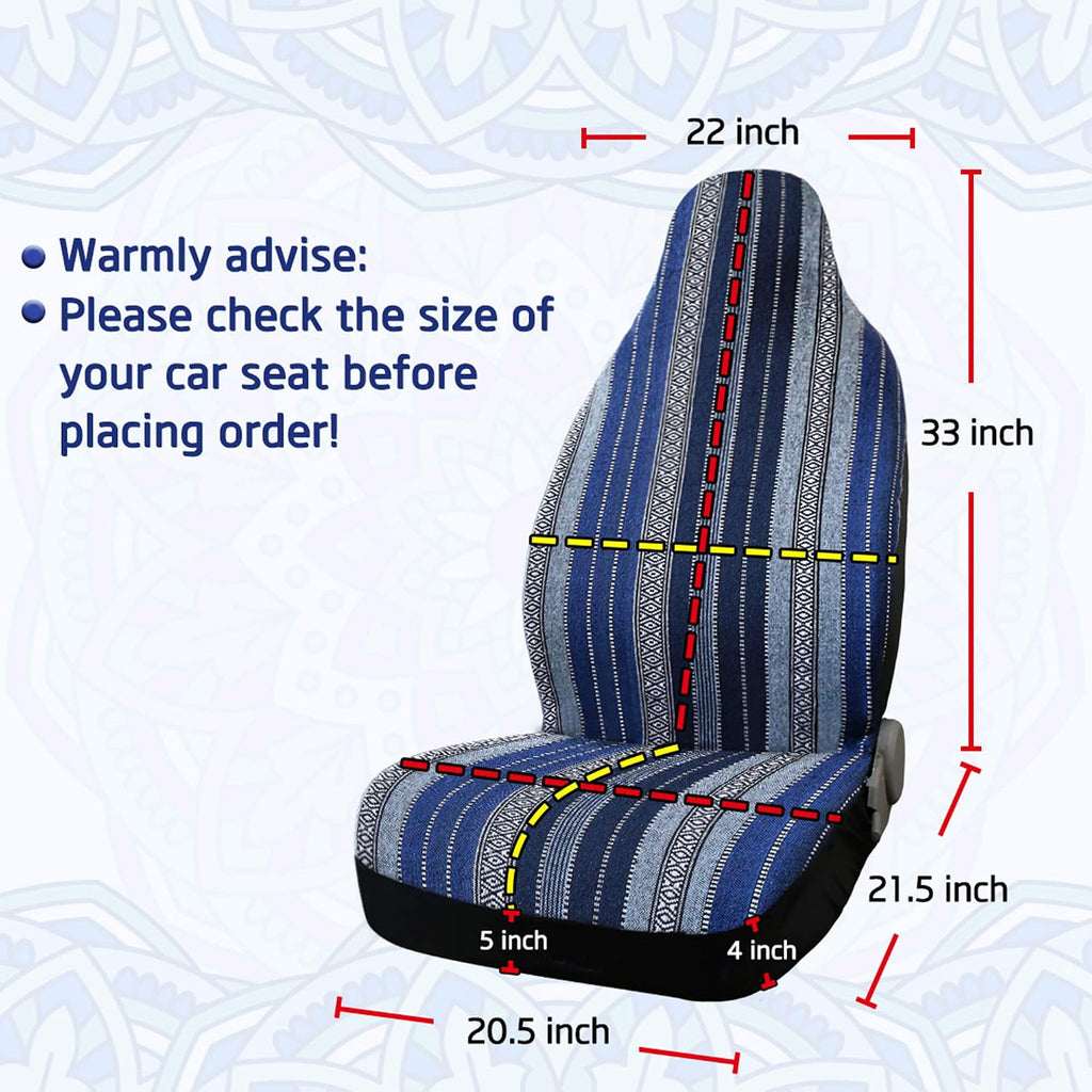 Universal Baja Seat Cover Universal Durable Bucket Seat Cover for Car SUV Automotive Navy Blue