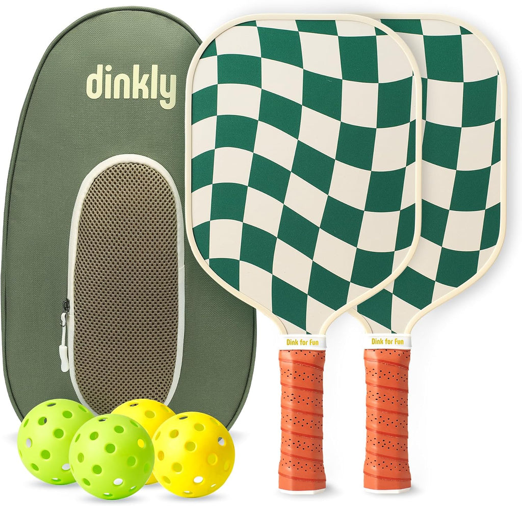 Pickleball Paddles Set of 2/4, USAPA Approved Pickleball Rackets | Graphite or Fiberglass, 2/4 Rackets, 4 Balls and 1