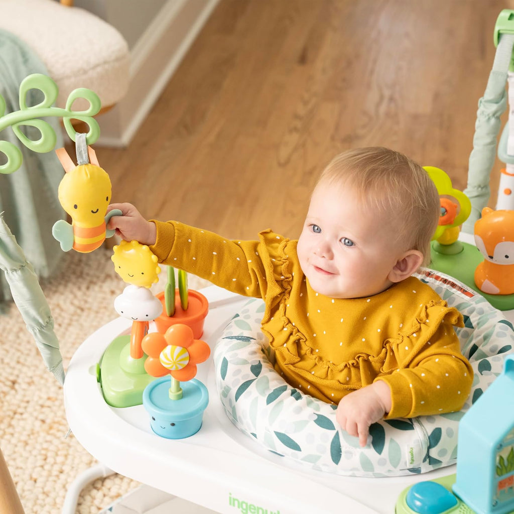 3-in-1 Baby Jumper and Activity Center with Lights and Sounds – Converts to Toddler Play Table, 4 Adjustable Heights