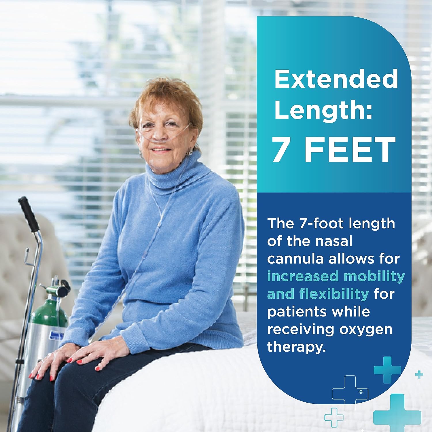 7 Foot Oxygen Nasal - 5 Pack Nasal for Oxygen - Standard Resistant Lightweight Oxygen Tubing Cannula
