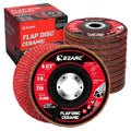 EZARC Ceramic Flap Discs 40 Grit, 4-1/2 x 7/8-Inch, Type 29, 10-Pack
