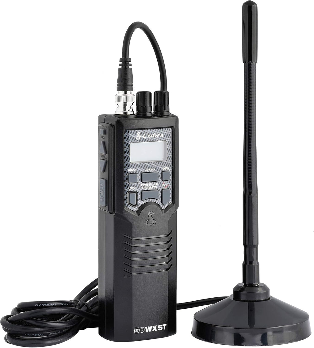 HHRT50 Road Trip Cb Radio,2-Way Handheld Cb Radio with Rooftop Magnet Mount Antenna, NOAA Channels, Dual Watch, 40