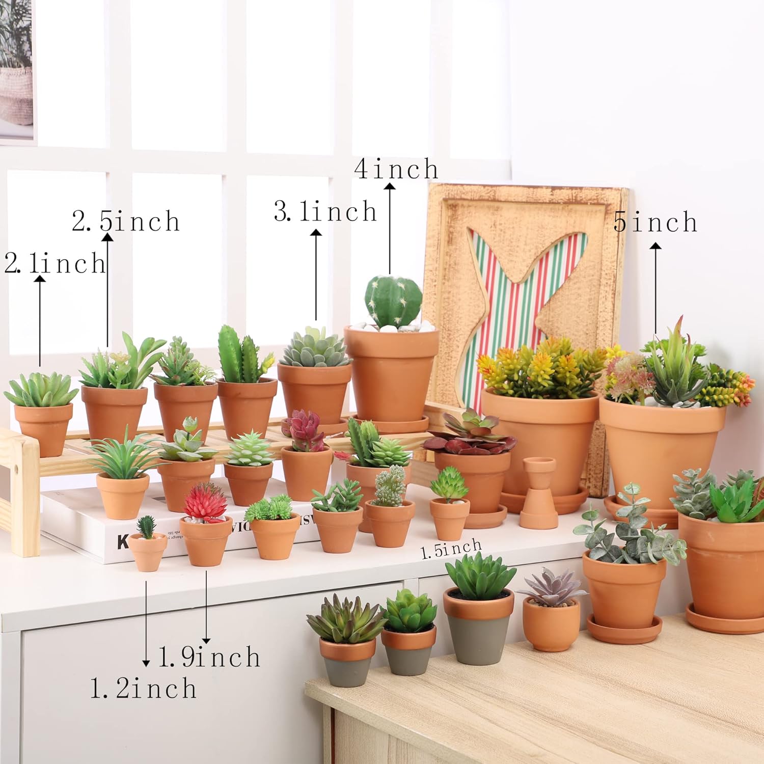 2.5 inch Terracotta Pots with Drainage Holes,Small Mini Clay Ceramic Pottery Planter,Cactus Flower Terra Cotta
