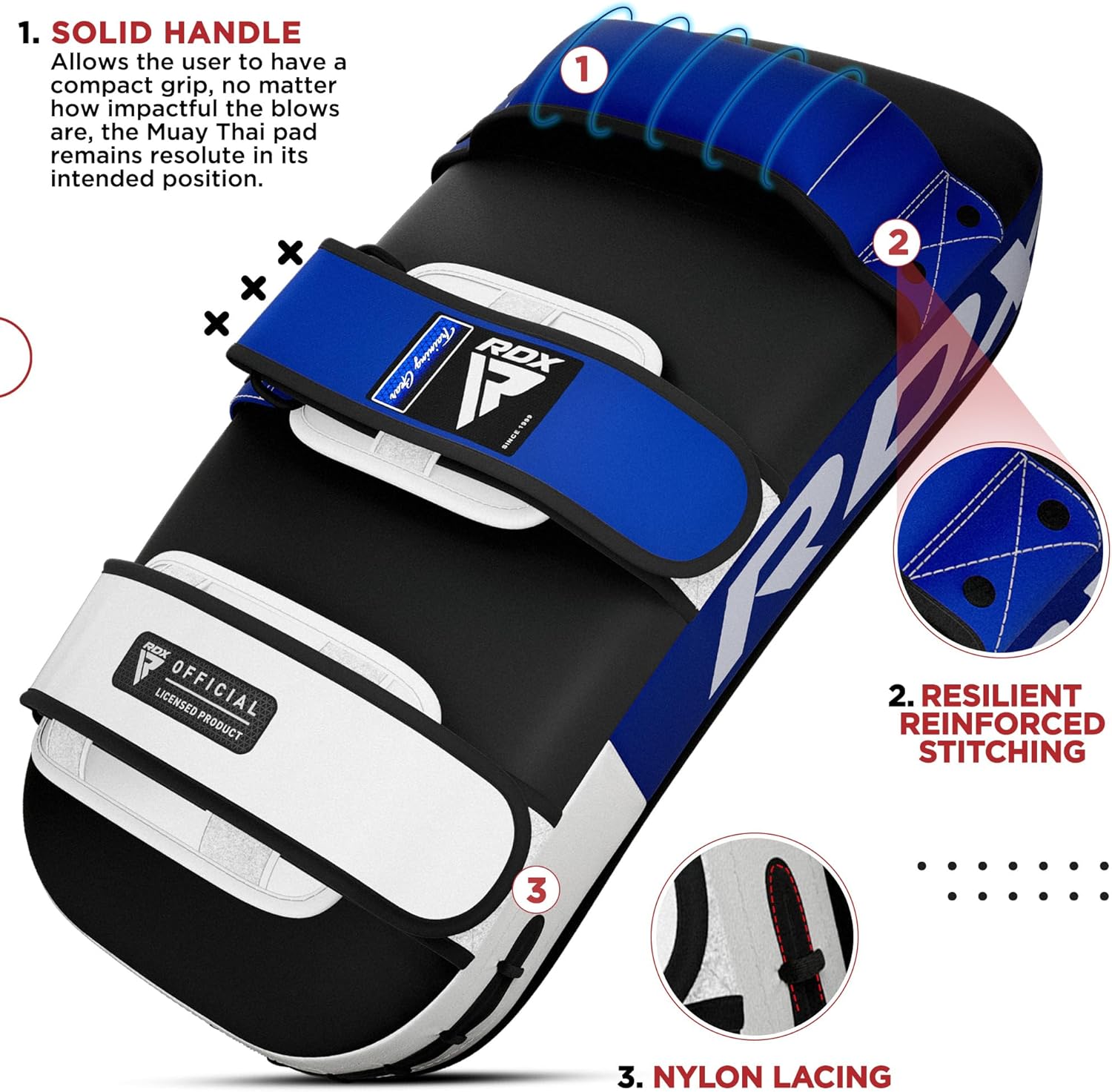Muay Thai Pad for Training, Curved Kickboxing Kicking Strike Shield, Coaching Kick Boxing, MMA, Martial Arts, Karate