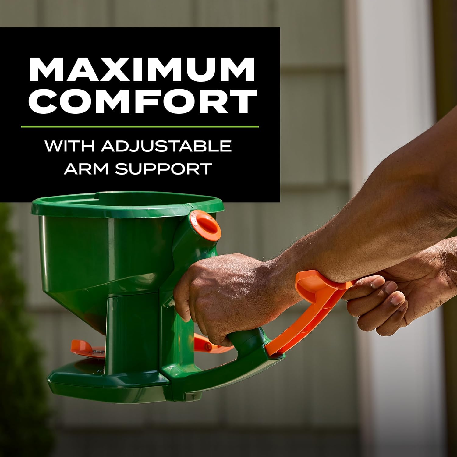 Whirl Hand-Powered Spreader | For Grass Seed, Lawn Fertilizers, Salt, and Ice Melt, Handheld Spreader Holds up to