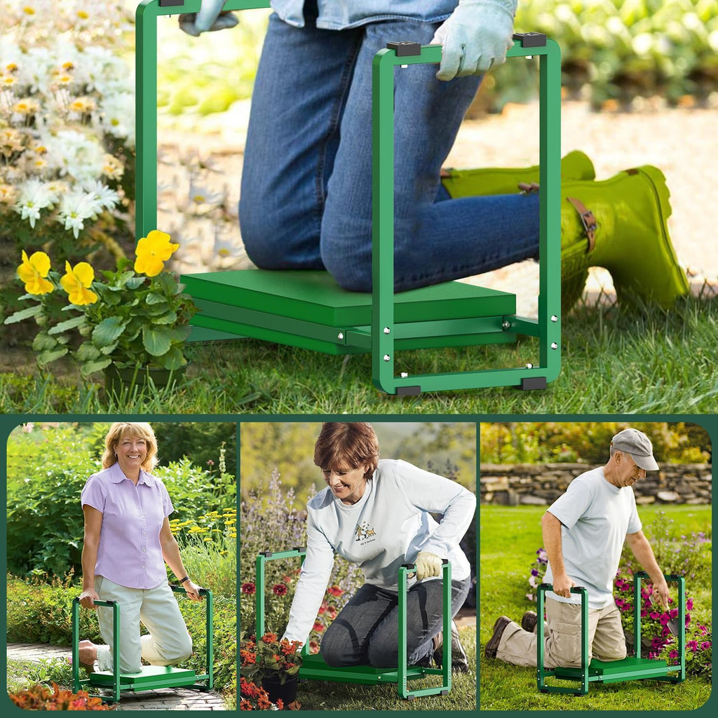 Garden Kneeler and Seat, 10.2" Wider Heavy Duty Thick Gardening Bench for Kneeling and Seat - Multifunctional Kneeler