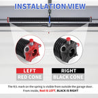 Garage Door Torsion Springs, 1 Pair, 0.207" x 2" ID x 22", Replacement Kit