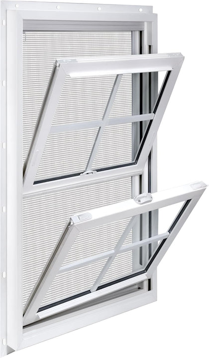 36" x 64" Vinyl Double Hung Window, White